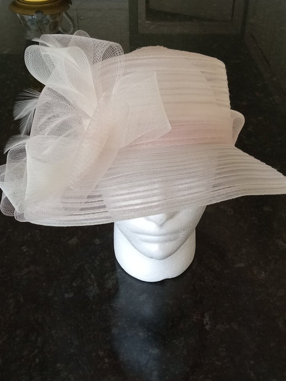 Giovannio NY Sheer Blush Pink Tea Church Wedding Kentucky Derby Hat